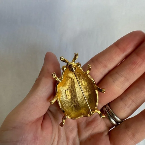 Crown Trifari Ladybug Brooch